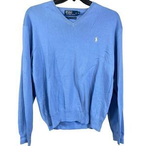 Polo by Ralph Lauren Mens Sweater Blue Sz XL Pima Corpcore Classic Knit Gorpcore